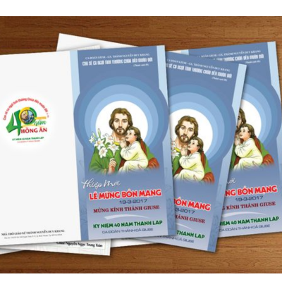 Thiệp mời Lễ Mừng Bổn Mạng Thánh Giuse